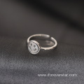 Women 925 Sterling Cute Rings Smiley Face ring